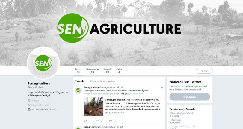 réseaux sociaux senagriculture, senagriculture twitter, stratégie réseaux sociaux, réseaux sociaux agriculture, promotion agriculture