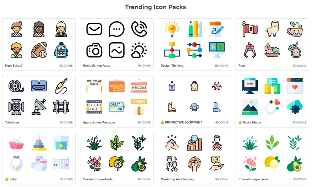 Flaticon.com : différents styles d’icônes à ajouter à vos visuels