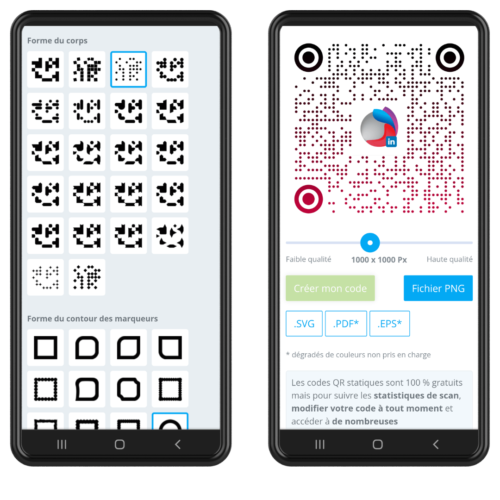 qr-code monkey code degrade avec logo
