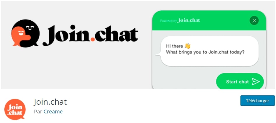join chat plugin capture depuis wordpress.org
